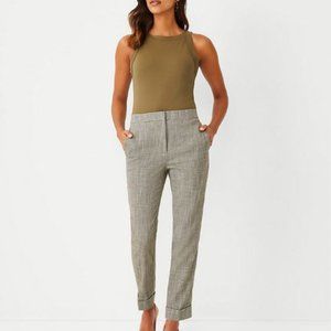 NWT | Ann Taylor The Tall High Waist Ankle Pant | Olive | 12T